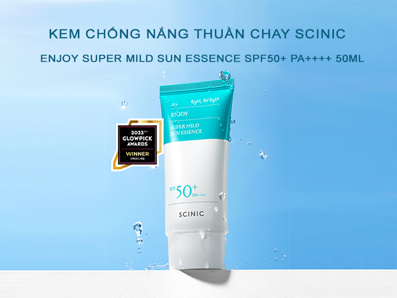 Kem chống nắng thuần chay Scinic Enjoy Super Mild Sun Essence SPF50+ PA++++ 50ml