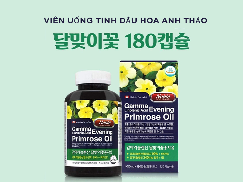 Viên uống Tinh dầu anh thảo Gamma Everning Linolenic Acid 180 viên nội địa Hàn Quốc